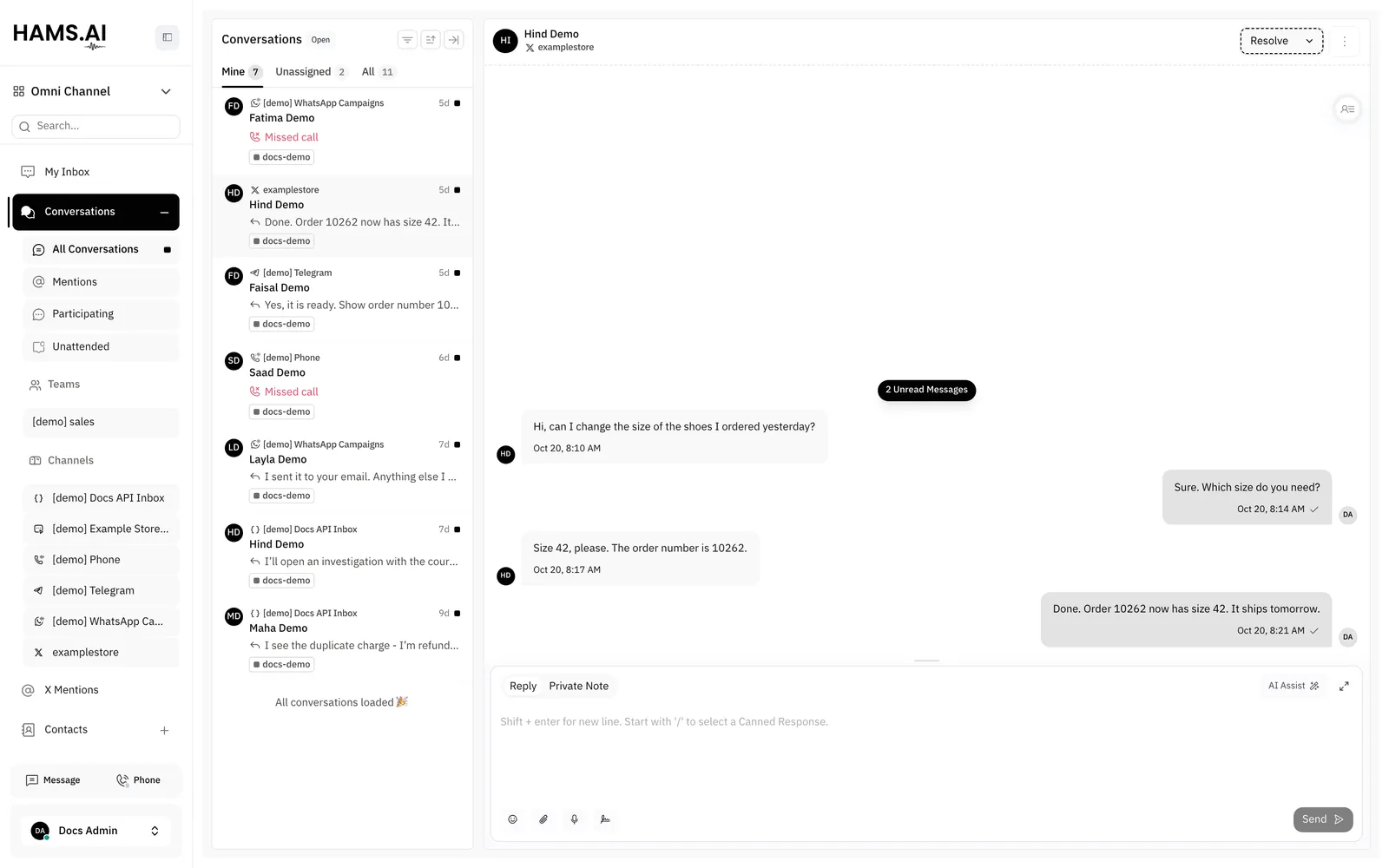 An X conversation shows the direct messages like any other conversation, and the reply box sends a direct message on X.
